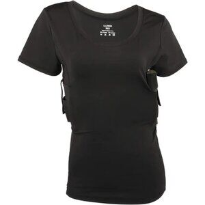 Lilcreek Women's Concealed Carry T-Shirt, Concealment Scoop Neck Shirt, Gun Conc